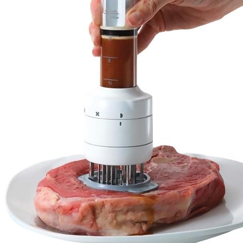 Meat Tenderizer Sauce Syringe Meat Marinade Injector Seasoning Injector Marinator With 30 Stainless Steel Neddles Softening Meat ► Photo 1/6