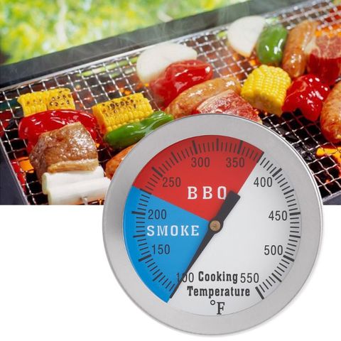 100 °F-550°F BBQ Long 304 Stainless Thermometer Gauge Barbecue Grill Wood Smoker Charcoal Heat Indicator Drop Ship ► Photo 1/6