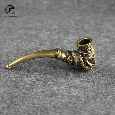 Pure Copper Smoke Tipsy Dragon Phoenix Cigarette Holder Fillter Tobacco Pipe Handmade Desk Decoration Home Decor Accessories ► Photo 1/6