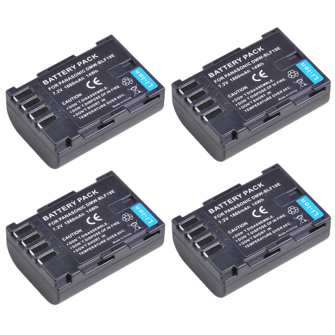 4pcs 1860mAh DMW-BLF19 DMW BLF19 DMW-BLF19e BLF19pp Camera Li-ion Battery for Panasonic Lumix G9 GH3 GH3K GH4 GH4K GH5. ► Photo 1/6