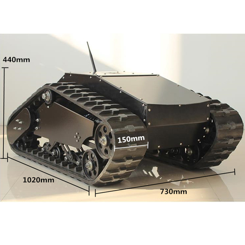 SZDOIT 880t 100KG Large Load All Metal RC Tank Chassis Kit Motor and Wheel System Assembly to Deliver for DIY Tank Platform ► Photo 1/6