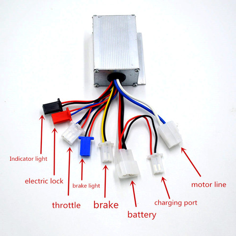 24V/36V/48V 250/350/500W DC Electric Bike Motor Brushed Controller Box for Electric Bicycle Scooter E-bike Accessory ► Photo 1/6