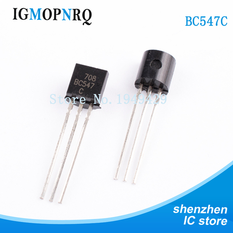 100PCS BC547C TO-92 BC547 547C Bipolar junction transistor (BJT) NPN 45V 100mA HFE/800 New original ► Photo 1/2