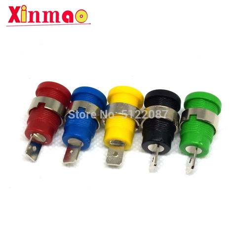 5 Pcs 4mm Banana Plugs Female Jack Socket Plug Wire Connector 5 Colors Each 1pcs Multimeter Socket Banana head Female ► Photo 1/6