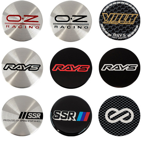 4PCS/LOT 50MM OZ Racing VOLK RAYS ENKEI  SSR   Car Wheel Center Hub Cap Sticker ► Photo 1/6