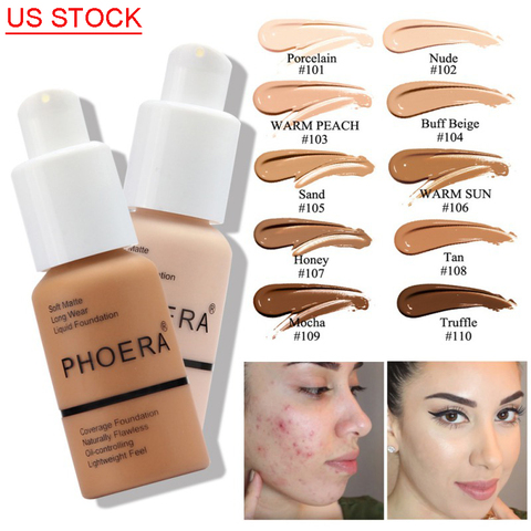 30ml Foundation Base Soft Matte Long Wear Oil Control Concealer Liquid Cream Women Fashion Makeup Waterproof S1 ► Photo 1/6