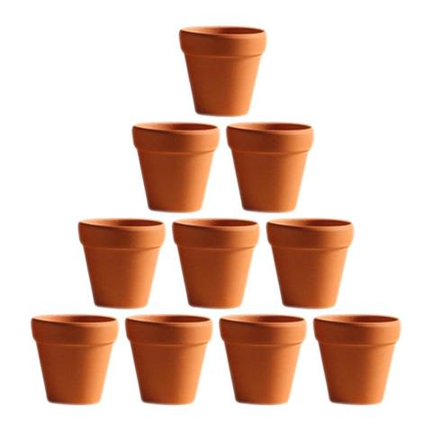 10Pcs 5.5x5cm Small Mini Terracotta Pot Ceramic Pottery Planter Flower Pots Succulent Nursery Pots Great For Plants Crafts ► Photo 1/6