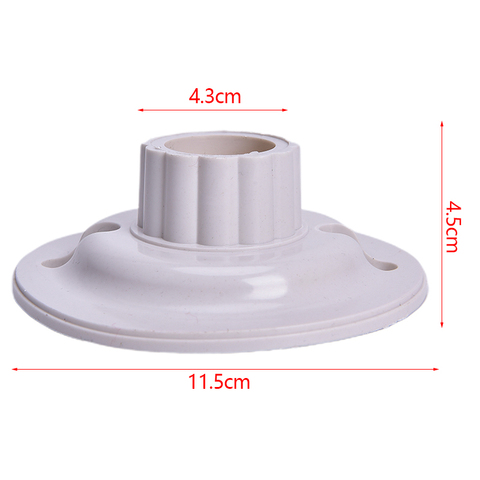 Good Quality E27 LED Light Bulb Holder Round Socket E27 Base Hanging Lamp Socket Screw Base ► Photo 1/6