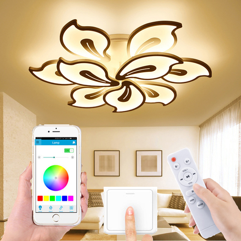 Remote control APP living room bedroom LED ceiling lamp acrylic new modern led pendant lamp factory direct home pendant lamp ► Photo 1/6