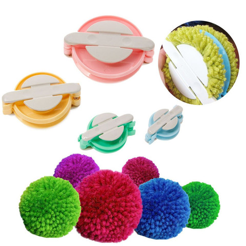 4 Sizes Wool ball Maker Knitted Tools Yarn Pompon Wool Plush Ball Set Fluff Ball Weaver Wool Ball Production Tools Pompoms ► Photo 1/6