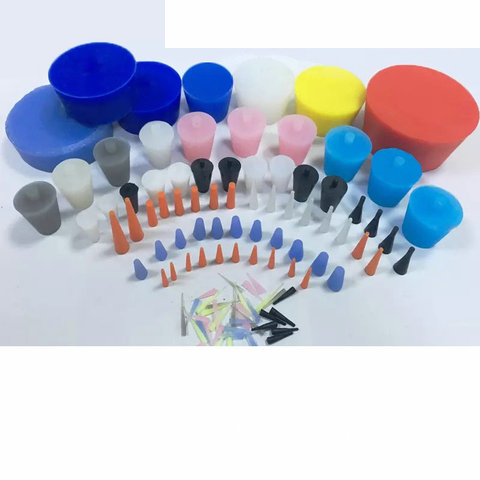 50pcs/lot High Temperature Heat Resistant Silicone Rubber Plugs(Color Random): Powder coating painting masking, thread  protect ► Photo 1/4