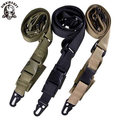 Tactical Gun Sling 3 Point Bungee Airsoft Rifle Strapping Belt Military Shooting Hunting Accessories Three Point Gun Strap  ► Photo 1/6