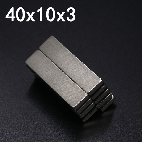 5/10/20/50Pcs 40x10x3 Neodymium Magnet 40mm x 10mm x 3mm N35 NdFeB Block Super Powerful Strong Permanent Magnetic Imanes ► Photo 1/6