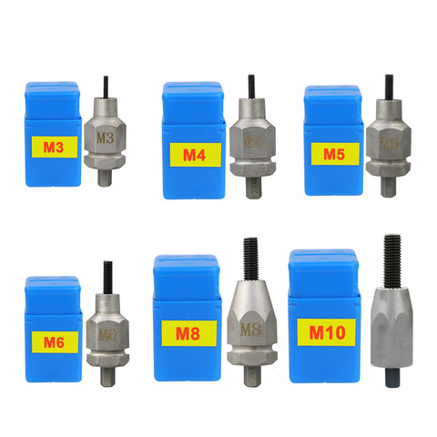 Electric Rivet Nut Gun Adapter With 3 pcs Pull Rod Riveter Riveting Head Part for Rivnut Tool Accessories M3/M4/M5/M6/M8/M10 nut ► Photo 1/6