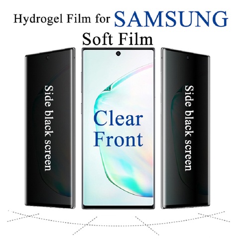 Privacy Hydrogel Film For Samsung Galaxy S20 Ultra S20 Plus Screen Protector For Note 20U 8 9 10 S8 S9 S10 5G Soft Edge Coverage ► Photo 1/6