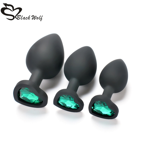 Silicone Heart Anal Plug Sex Toys Prostate Massager Anus Toys For Women Man Couple Gay Removable Jewel Decoration Butt Plug ► Photo 1/6
