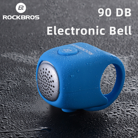 ROCKBROS 90 db Electric Bike Bicycle Horn Alarm Bells Safety MTB Cycling Handlebar Bell Silica Gel Ring Bicycle Accessories ► Photo 1/6