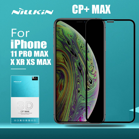 for iPhone 11 Pro Max Glass Nillkin 3D CP+ Max Full Cover Tempered Glass Screen Protector for iPhone XS Max XR X 8 7 Plus Glass ► Photo 1/6