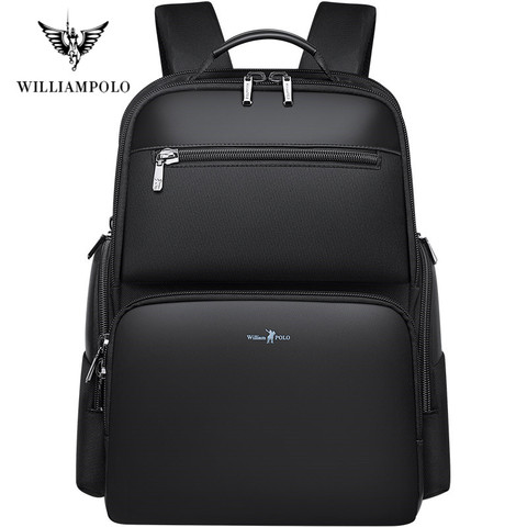Williampolo 2022 Man Backpack Multifunctional Waterproof 15.6inch Laptop Multi-layer Pockets Bag Man  School Backpack ► Photo 1/6