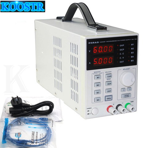 KA6005P Programmable DC Power Supply Adjustable Voltage 0 to 60V Current 0 to 5A 0.01V 0.001A USB RS232 Data Storage ► Photo 1/2