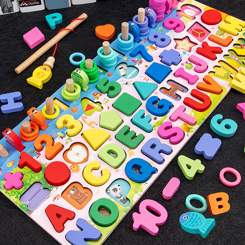 Wooden Educational Toys Number Counting Preschool Math Board Teaching Aids 