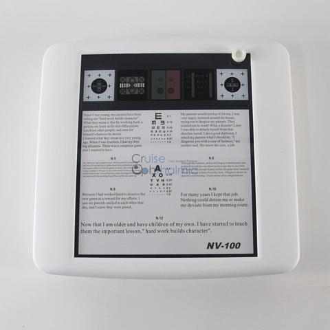 Remote control near vision Tester NV 100 with ruler multi chart included ► Photo 1/4