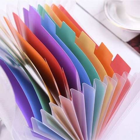 Rainbow Color A6 Document Bag Cute Mini Bill Receipt File 13 Grids Pouch Folder R9JA ► Photo 1/6