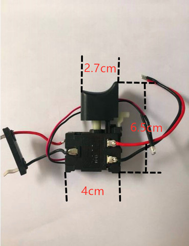 Jlevel  electric drill switch FA021A-51XX （ big head button ）with cable 7.2-24V FA021A replace FA2-16/1WEK ► Photo 1/4