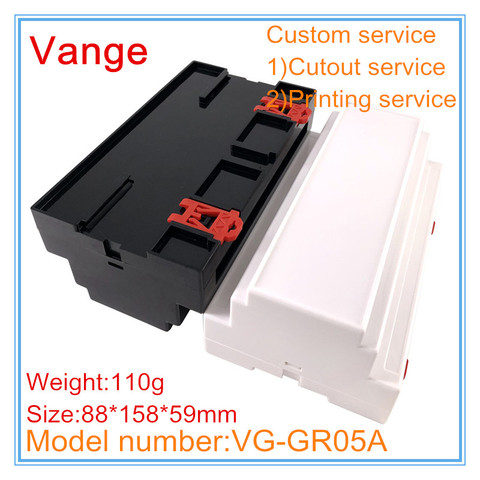 1pcs/lot industrial control system enclosure 88*158*59mm ABS plastic diy junction box case for din rail switch module device ► Photo 1/1