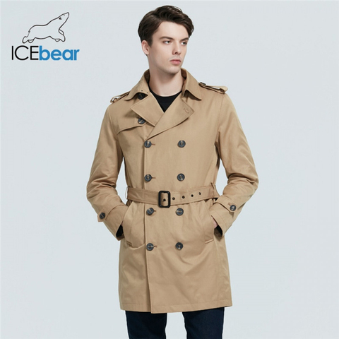ICEbear 2022 New men's trench coat fashion men's long lapel windbreakers men's brand clothing MWF20709D ► Photo 1/6