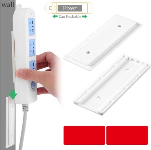 Seamless Punch Free Plug Sticker Holder Wall Fixer Power Strip Holders Storage Sockets Wall Holders Shelf Stand Holder Plug Hook ► Photo 1/6