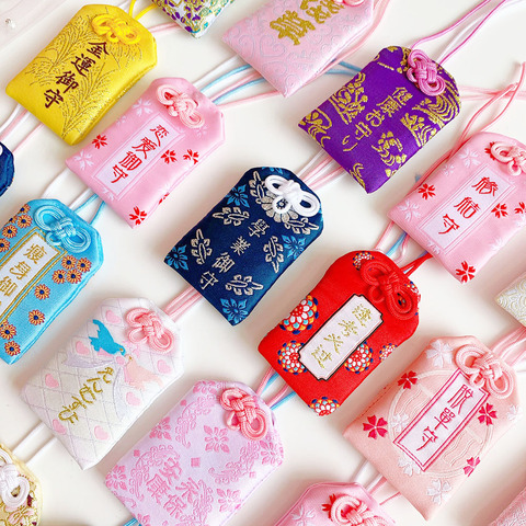 39Style New Omamori Pray Fortune Beauty Health Safe Transparent Wealth Bag Guard Talisman Pendant Keychain Couple Gift ► Photo 1/6