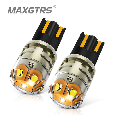 MAXGTRS 2x T10 LED W5W LED Bulb 194 168 3030 DRL Car Auto Sidemarker Parking Width Interior Dome Light Reading Lamp 12V ► Photo 1/6