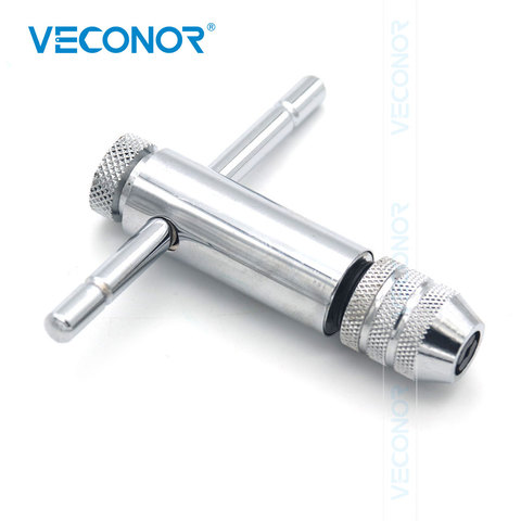 M3-M8 Adjustable T-Shaped Handle Reamer Screw Extractor Tap Wrench Holder Ratchet Inserted Reverse Direction ► Photo 1/5