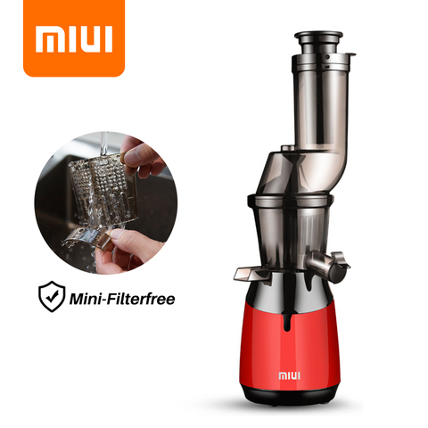 Buy Online MIUI Slow Juicer Machine Filterfree Cold-Press Masticating Screw  Juice Extractor with Large-Caliber for Fruit & Vegetable ▻ Alitools