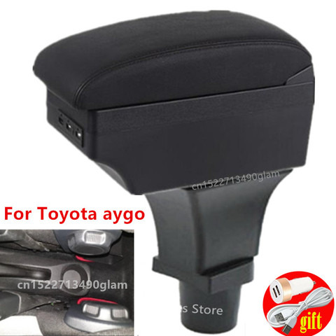 For Toyota aygo armrest box central Store content Storage box with cup holder products with USB Interfa ► Photo 1/6