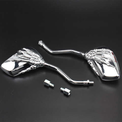 1 Pair Universal Motorcycle Skull Hand Rearveiw Mirrors For Honda Suzuki Kawasaki /Shadow Spirit VT750 VT1100 VL 700 750 800 ► Photo 1/6