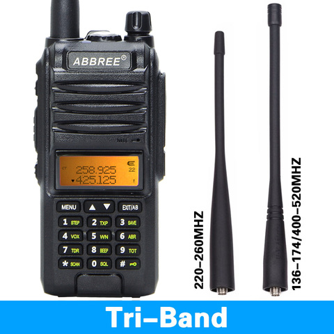 2022 Abbree AR-F3 Tri-Band 8w Walkie Talkie uhf vhf 220-260MHz ham long range handheld two way cb radio Transceiver Hiking uv-5r ► Photo 1/6