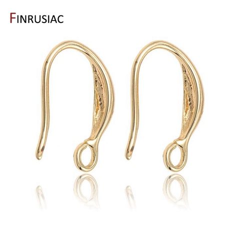 Brass metal 14k gold plated earring hooks accessories earwires wholesale diy earrings findings material ► Photo 1/6