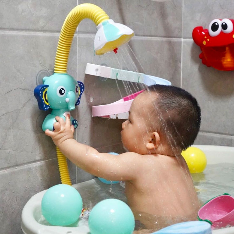 Electric Elephant Water Spray Bath Toys For Kids Baby Bathroom