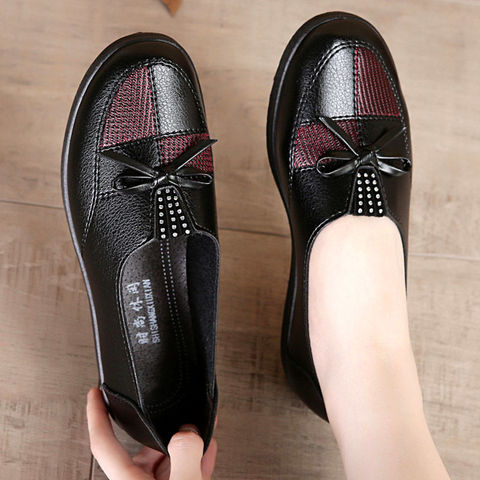 2022 Cheap Shoes Women Leather Flats Female Flats Spring Shoes 2022 Classic Women's Loafers Casual Leather Shoes ► Photo 1/6