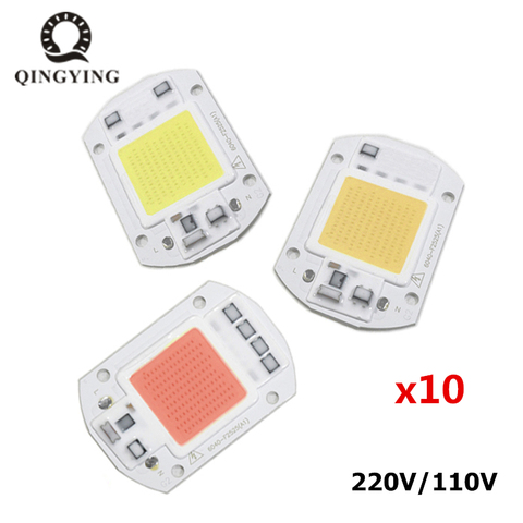 10pcs Plant Grow Light LED 220V 110V 20W 30W 50W 3000K 6000K Full Spectrum 400-840nm Driverless COB LED Chips Light For Garden ► Photo 1/6