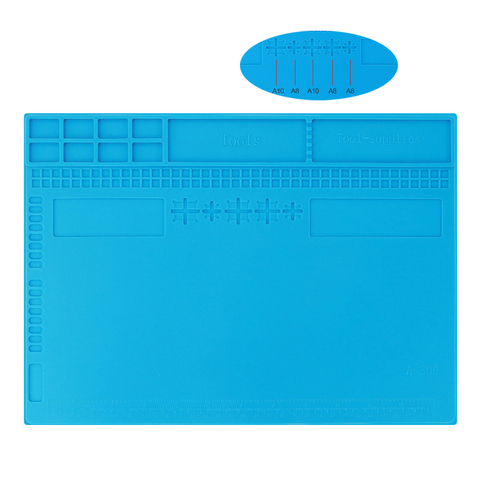 New 340*240mm Insulation Pad Heat-Resistant Silicon Soldering Mat BGA CPU Work Pad Desk Platform Solder Rework Repair Tool Mat ► Photo 1/6