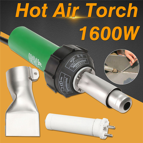 AC 220V 1600W 50/60Hz Hot Air Torch Plastic Welding Gun For Welder + Flat Nose Wholesale Price ► Photo 1/6