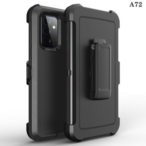 360 Full Armor Case For Samsung Galaxy A72 A52 5G A12 A02S A11 A21 Note 20 Ultra S20 S21 Plus Pack Belt Clip Silicone Cover ► Photo 1/6