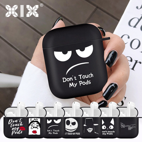 Silicone Cover for Airpods 1/2 Earphone Don't Touch My Pods Black Soft Protector Fundas Airpods Pro Case Air Pods ChargingBags ► Photo 1/6