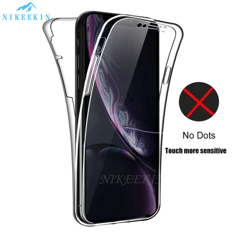 360 Double Silicone Case For Huawei Y7P Honor 9C 10 20 Lite 10i 8A 8S Y5 Y6S Y7 Prime Y9 2022 Mate 20 Pro Mate10 Lite Full Cover ► Photo 1/6