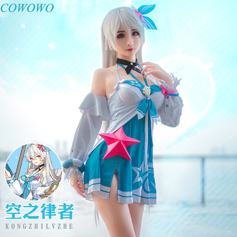 Anime! Honkai Impact 3 Kiana Kaslana Swimsuit Twinset Cute Swimwear Sexy Dress Uniform Cosplay Costume For Women Free Shipping ► Photo 1/5