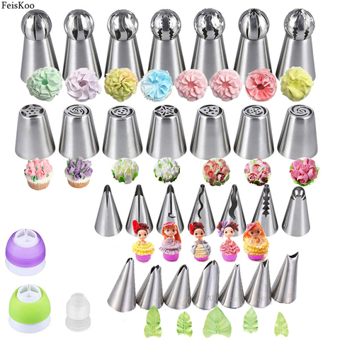 31pcs Russian Tulip Icing Piping Nozzles Tip Confectionery Flower Cream Nozzles Pastry Leaf Tips Cupcake Cake Decorating Tools ► Photo 1/6