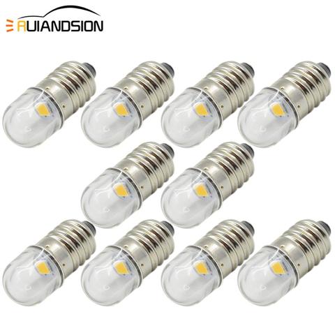 10x E10 3V 6V 12V 0.96W 4300k Warm White 1smd 2835 LED machine pinball Bulb Torch Headlight Mini Head Lamp Flashlight Light ► Photo 1/6